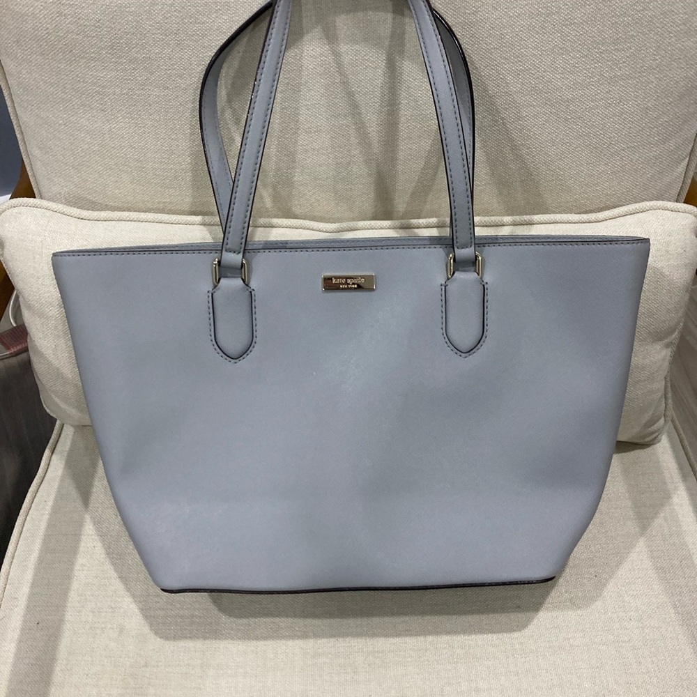 Leather Gray Tote Bag